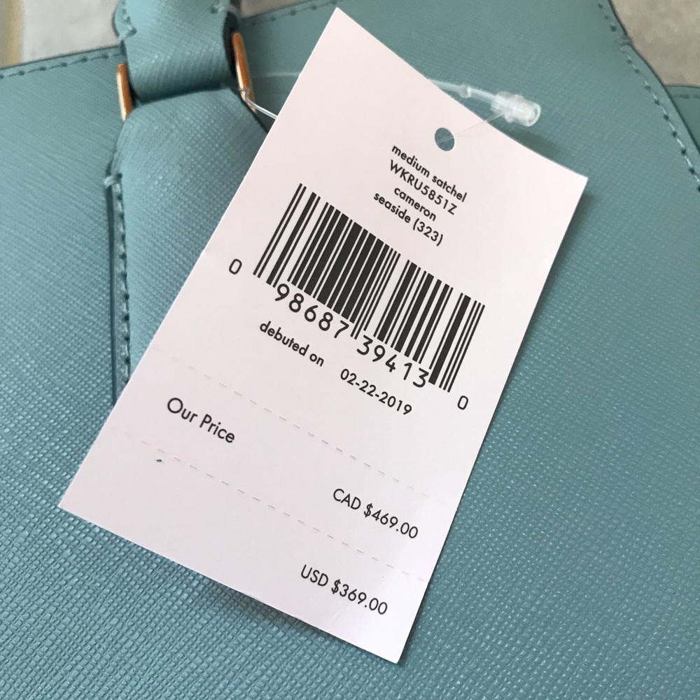 KATE SPADE MEDIUM SATCHEL SEASIDE BLUE CROSSBODY - Picture 6 of 7